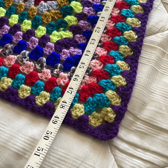 Cozy and Colorful Handmade Afghan Lap Blanket Throw - Picture 7 of 7